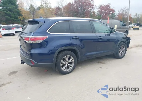 2015 Toyota Highlander Xle V6 z USA, uszkodzony, nr VIN 5TDJKRFH3FS196098
